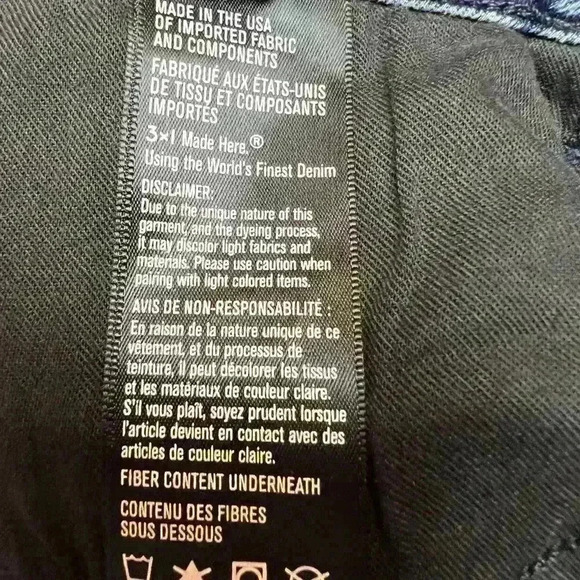 3x1 NYC Women's Jeans Armada Mid Bell in Light Wash Slim Raw Hem USA size 27 - Picture 9 of 10